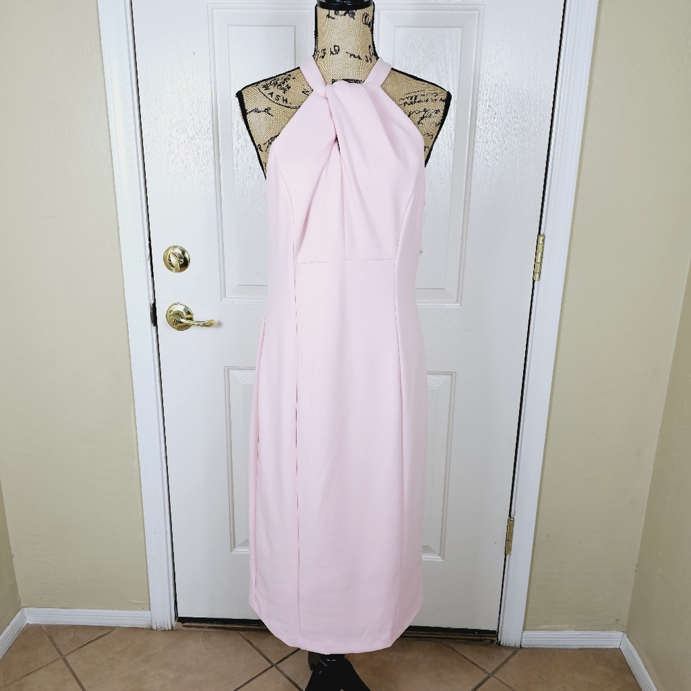 Julia Jordan Women's Sleeveless Knot Neck Sheath Dress - Picture 1 of 14